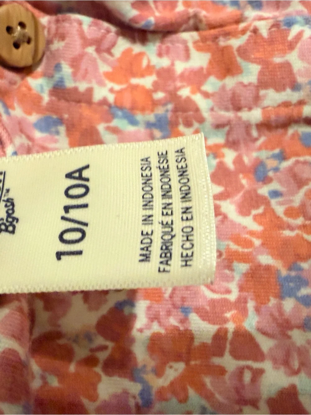 OshKosh B'gosh Pink Floral Button Romper